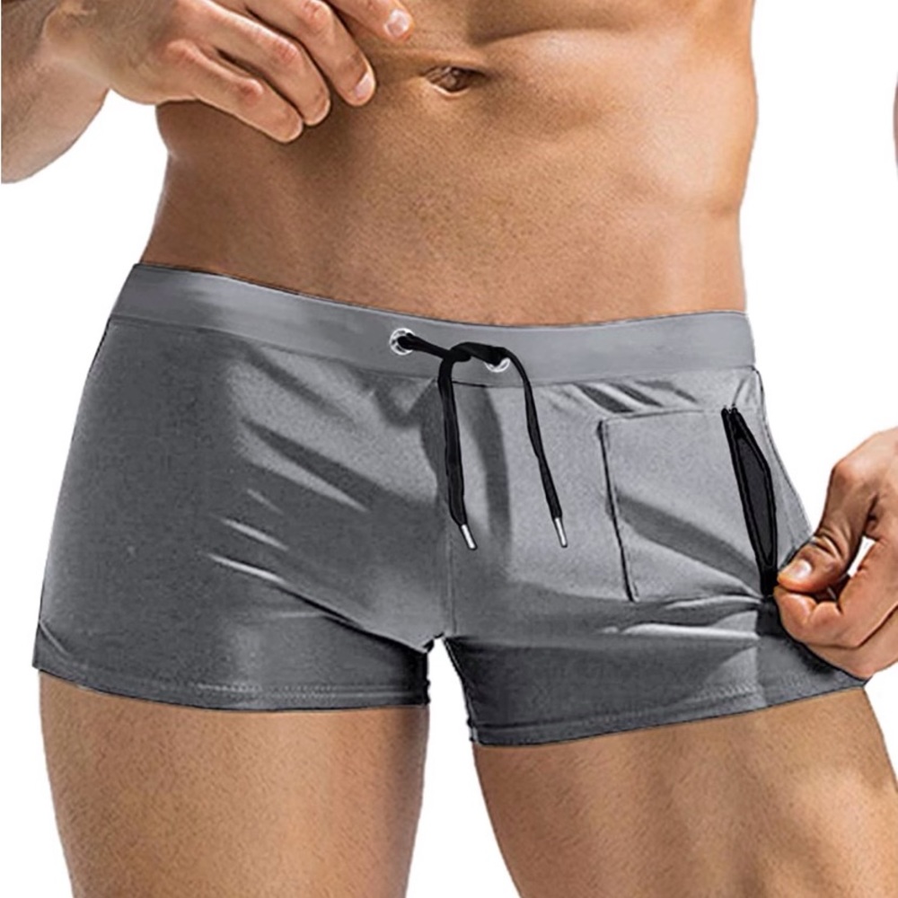 COOFANDY Mens Swim Trunk Swimwear Bathing Suit Swim Brief Square Leg Board Short - Picture 5 of 6